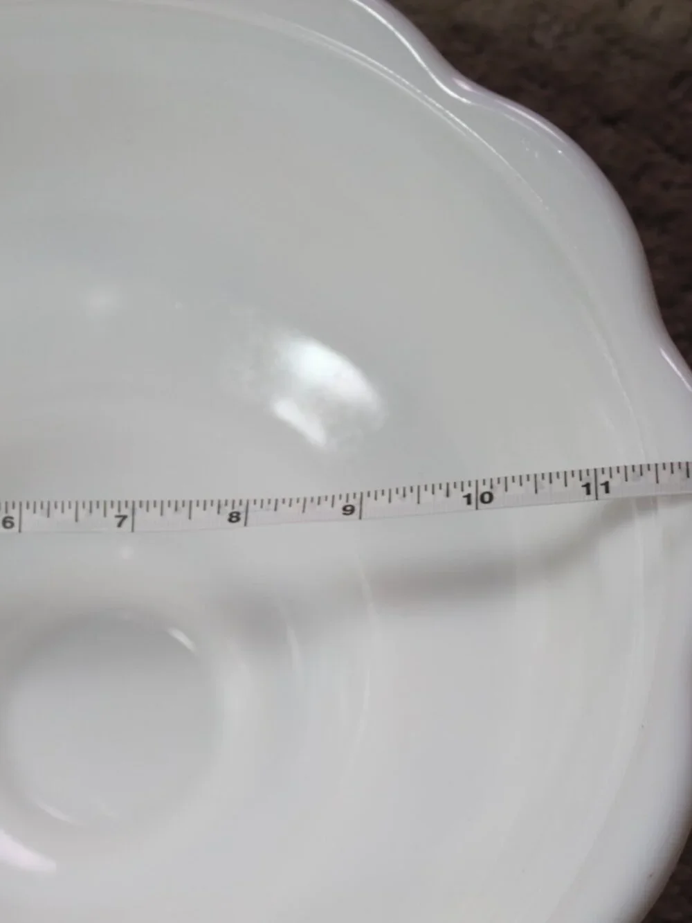 Vtg Anchor Hocking White Milk Glass Grapevine Punch Bowl Set w Base & 11 Cups
